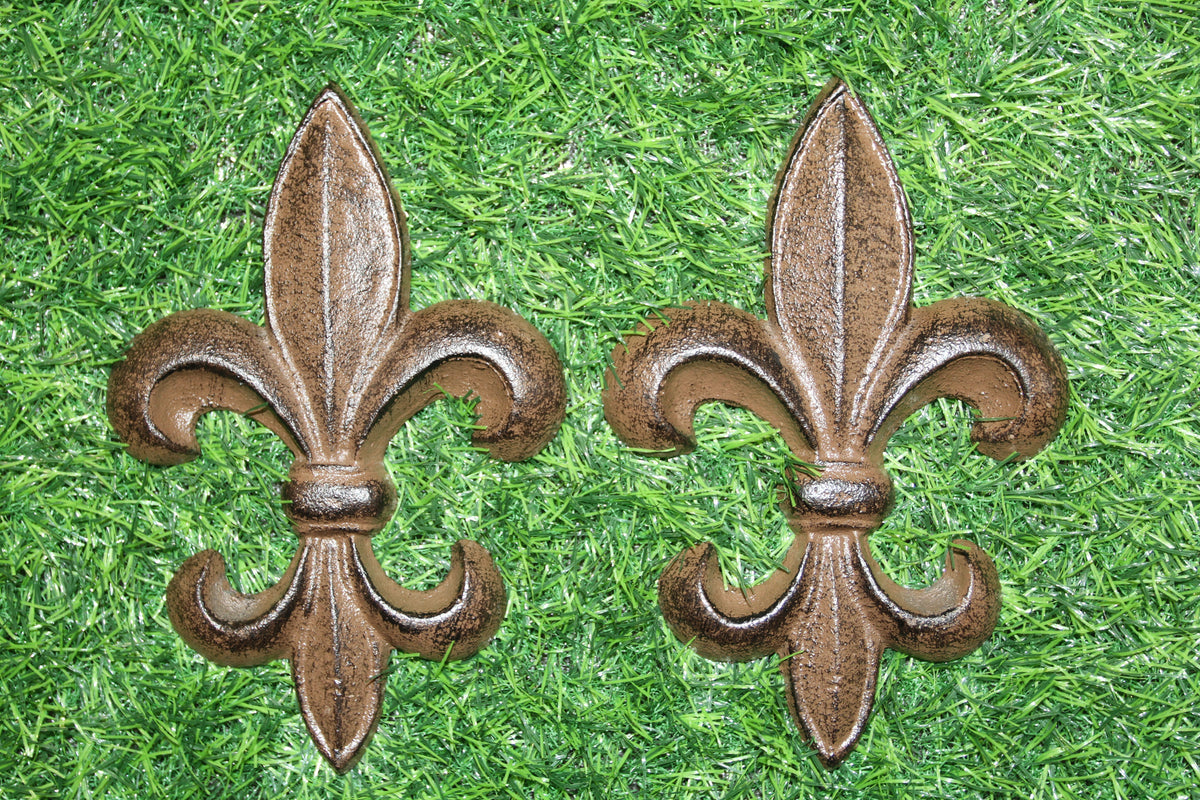 2-Medium FLEUR DE LIS Wall Plaques,Vintage Victorian Look,Gifts New Orleans Style Wall Decor,F-6