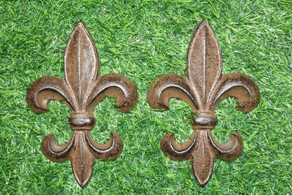 2-Medium FLEUR DE LIS Wall Plaques,Vintage Victorian Look,Gifts New Orleans Style Wall Decor,F-6