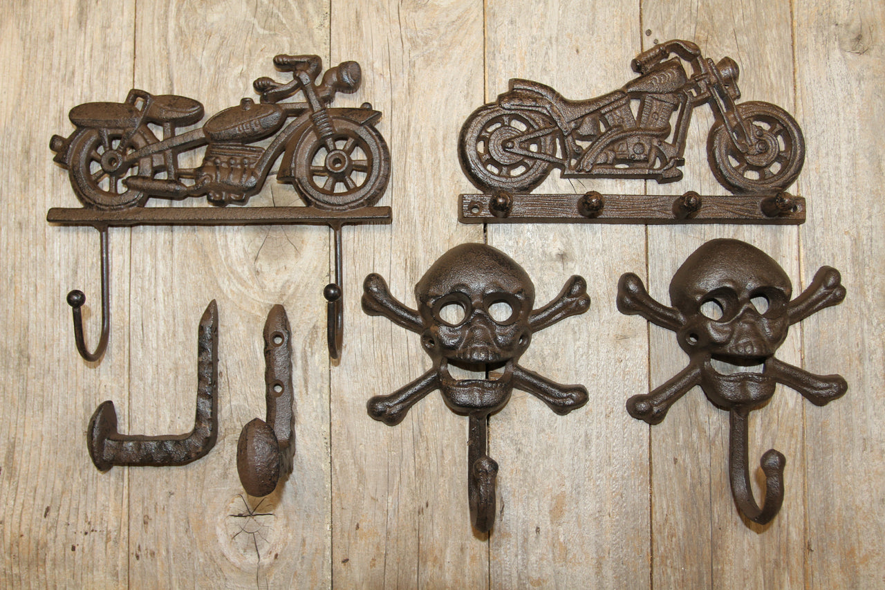 EASY RIDES / Wall Hook / Woodcraft Supply /  Wall Decor / Skulls / Motorcycle / Dads Gift / Railroad Decor / Garden And Home Decor