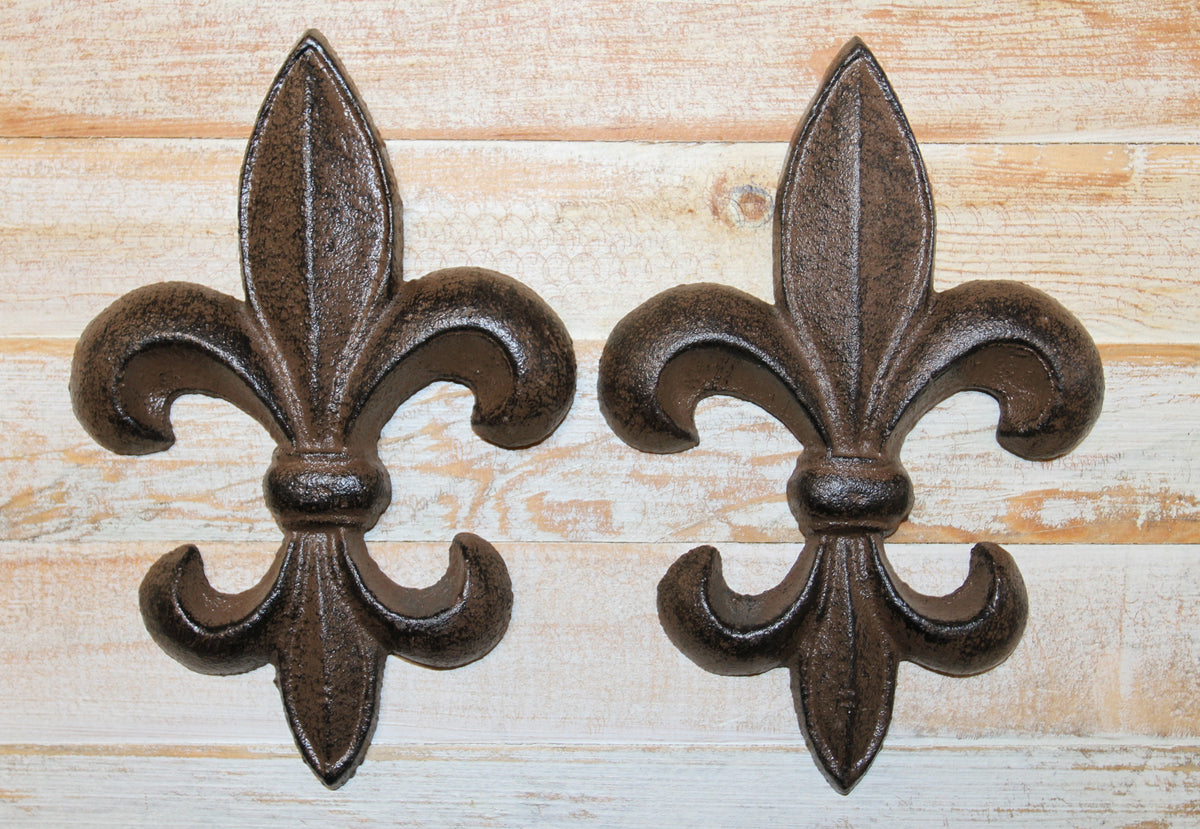 2-Medium FLEUR DE LIS Wall Plaques,Vintage Victorian Look,Gifts New Orleans Style Wall Decor,F-6