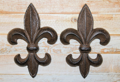 2-Medium FLEUR DE LIS Wall Plaques,Vintage Victorian Look,Gifts New Orleans Style Wall Decor,F-6