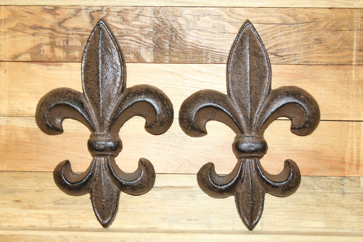 2-Medium FLEUR DE LIS Wall Plaques,Vintage Victorian Look,Gifts New Orleans Style Wall Decor,F-6