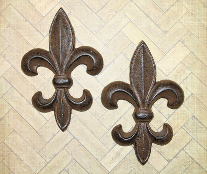 2-Medium FLEUR DE LIS Wall Plaques,Vintage Victorian Look,Gifts New Orleans Style Wall Decor,F-6