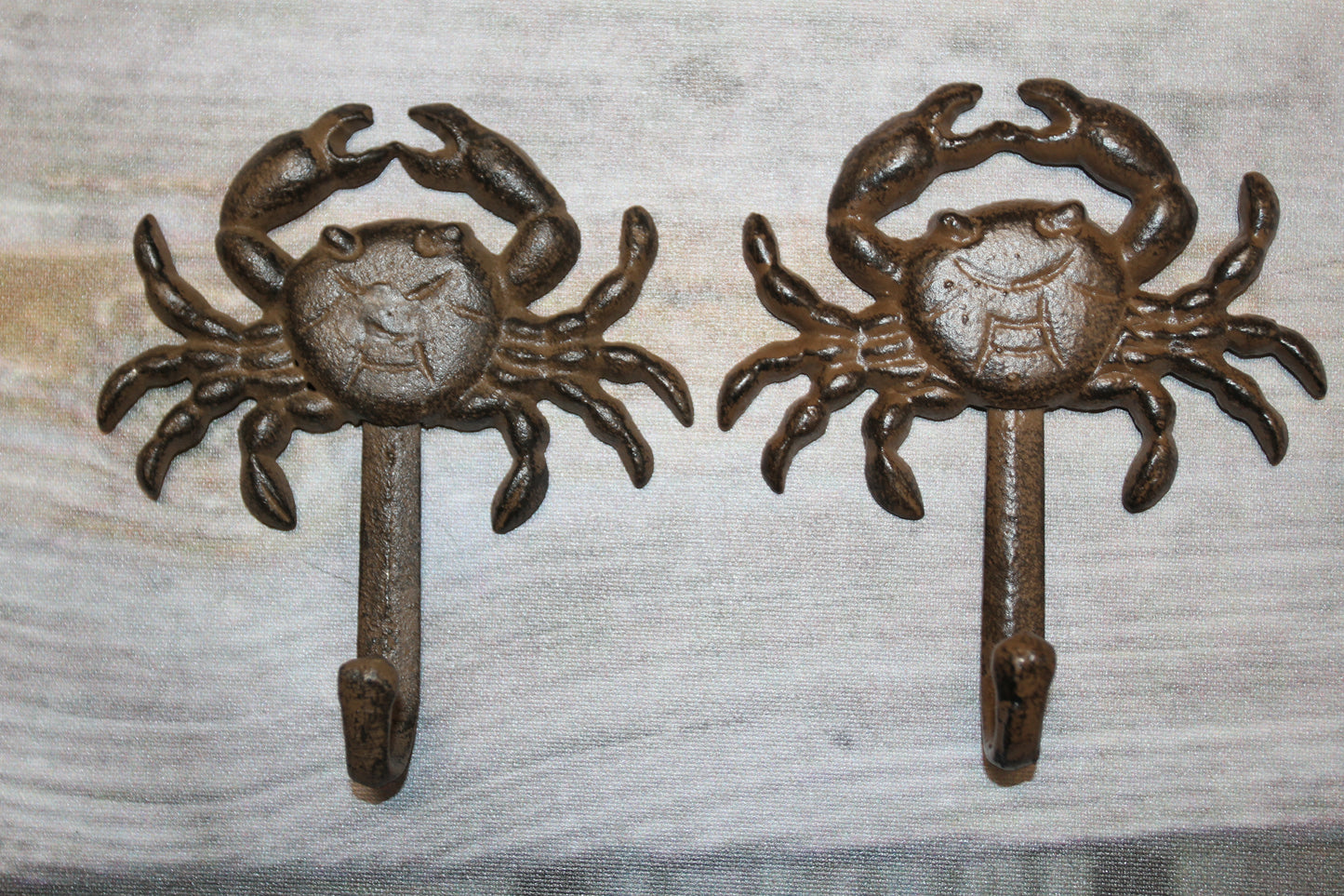 2-WALL Hooks,CRABS, Restaurant Decor,Sea Life,Nautical Home Accents,Beach Style,Storage Solutions,Gifts,N-16