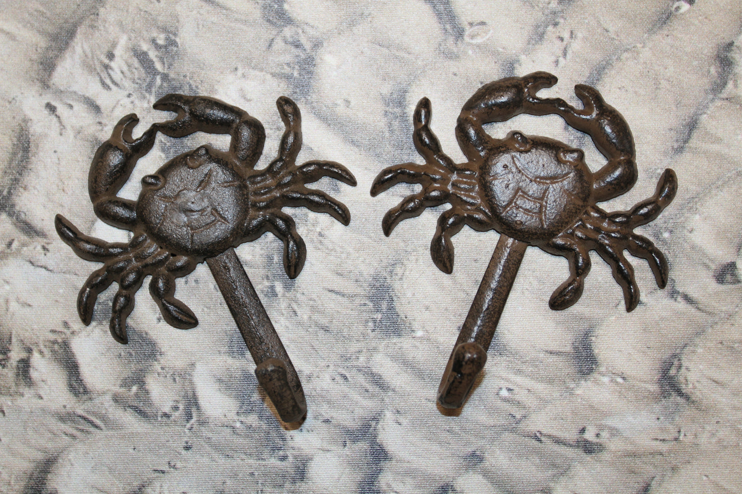 2-WALL Hooks,CRABS, Restaurant Decor,Sea Life,Nautical Home Accents,Beach Style,Storage Solutions,Gifts,N-16