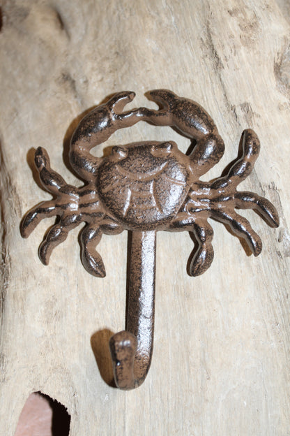 2-WALL Hooks,CRABS, Restaurant Decor,Sea Life,Nautical Home Accents,Beach Style,Storage Solutions,Gifts,N-16