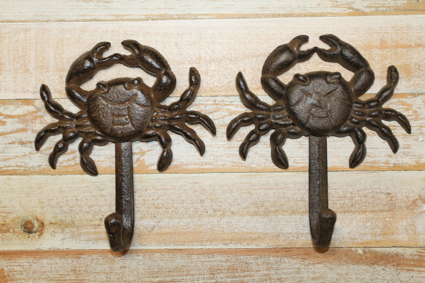 2-WALL Hooks,CRABS, Restaurant Decor,Sea Life,Nautical Home Accents,Beach Style,Storage Solutions,Gifts,N-16