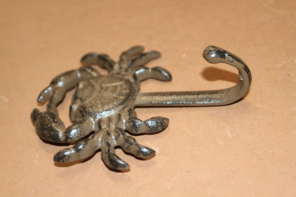 2-WALL Hooks,CRABS, Restaurant Decor,Sea Life,Nautical Home Accents,Beach Style,Storage Solutions,Gifts,N-16