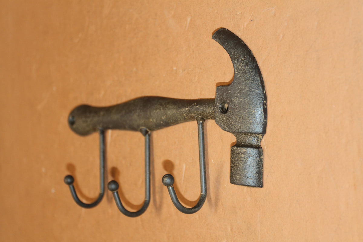 3 Triple Wall Hooks,Tools,Work Shop OrganizationWork Shop Decor,Country Accents,Fathers Day Gifts,H-35,3638