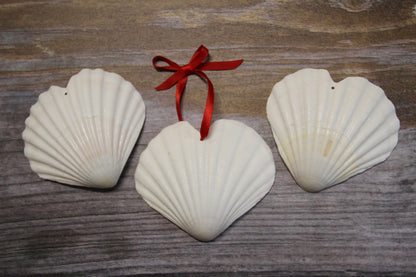 DRILLED IRISH CUPS In The Shape Of A Heart, Valentines Gift, Hanging Ornaments, Seashell Craft Supply, SS-453