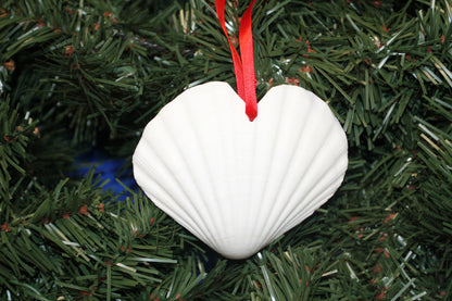 HEART SHAPE DRILLED IRISH CUPS, Valentines Gift, Hanging Ornaments, Seashell Craft Supply, SS-453