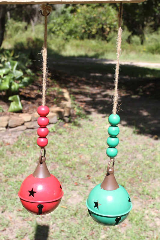 1-CLASSIC ROUND BELL,These Bells DO JINGLE, Red And Green Christmas Decorations,All Occasion Gifts, GSFR