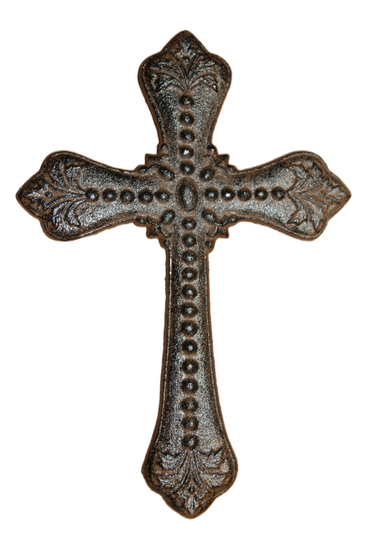 Cast Iron Cross Wall Hanging - Crucifix, religious, Christianity symbol. Great pastor's gift or house warming present. Ships Free! C-21