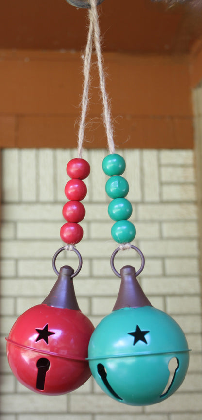 1-CLASSIC ROUND BELL,These Bells DO JINGLE, Red And Green Christmas Decorations,All Occasion Gifts, GSFR