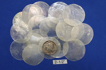 CAPIZ SEASHELLS, 2-1/2", Seaside Wedding Decor, Placement Cards, Floral Accents, Wedding Keepsakes, CS-95