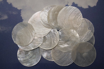 3 inch Capiz Seashell, Thick Cut Shells, Semi Translucent Seashells Wall  Art Supply, Beach Home Decor, CS-90