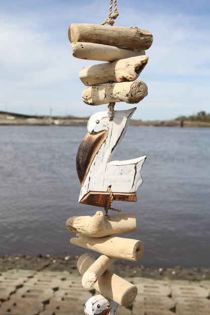 DRIFTWOOD Mobile/Garland, Beach-y pelicans. Great for beach house decor, gift giving and more!  G-104