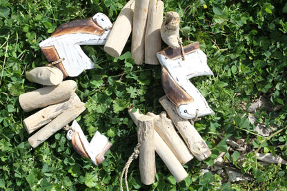 DRIFTWOOD Mobile/Garland, Beach-y pelicans. Great for beach house decor, gift giving and more!  G-104