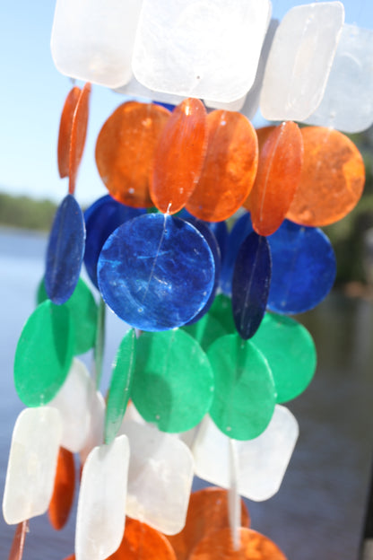 CAPIZ SEASHELL WIND CHIME, Garden Decor, Beach Home Decor, Indoor- Out Door Hanging, Mothers Day Gift