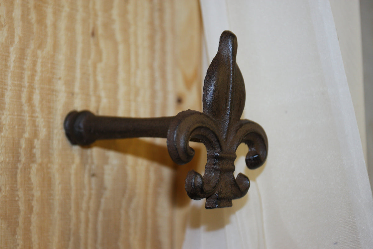 2-French Country FLEUR DE LIS New Orleans Style Curtain Tie Backs,Drape Hold Backs,Gifts,F015