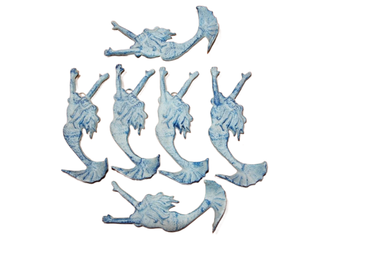 WALL HOOKS,Coastal Blue Mermaid Decor,Haning Staorag,Bath Decor,All Occasion Gifts N-01