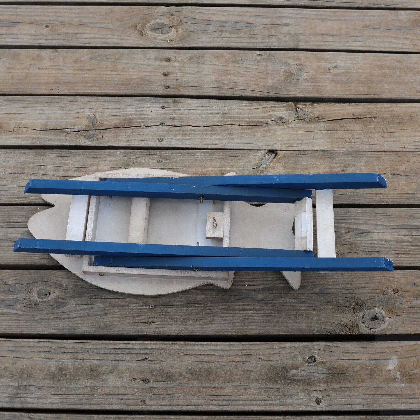 TABLE, Folding Wood Table, Fish Shape, Side Table, Patio Decor, Coastal Home Decor,