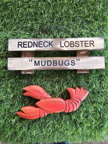 Cajun Kitchen Crawfish Wall Hanging Distressed Style Wood, SS-136