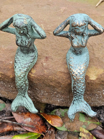 2-Whinsical Shelf Sitting MERMAIDS,Coastal Accents,Beach Decor,Mythical,Folflore,Gifts, N-68