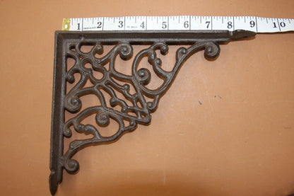 SHELF BRACKETS, metal corbels,shelf braces,Victorian decor,Old World Charm,bath decor,open shelving B-63