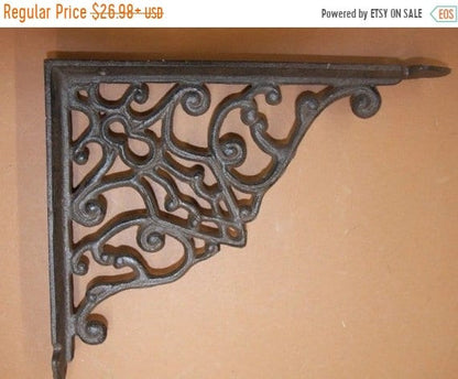 VICTORIAN DECOR,large corbels, Shelf Brackets, shelf braces, 7 1/4" x 8 3/4", Kitchen,bath  B-63