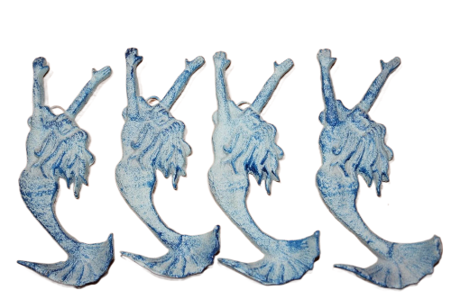 WALL HOOKS,Coastal Blue Mermaid Decor,Haning Staorag,Bath Decor,All Occasion Gifts N-01
