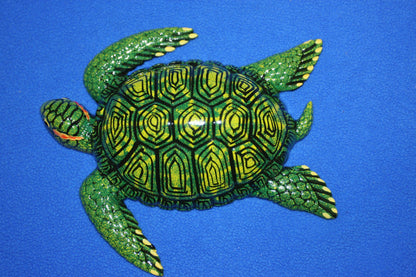 4 pc) 6" Sea Turtles ,replica sea life,beach decor,sea life,wall hanging,FREE SHIP.