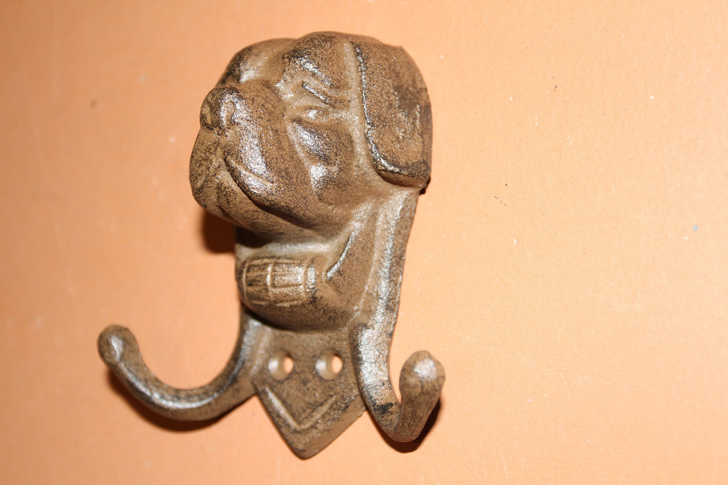 Saint Bernard Wall Hooks, Dog Leash Hook, Groomers Gift, Country Decor, All Occasion Gift, Bath Decor W-63