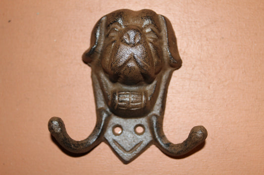 Saint Bernard Wall Hooks, Dog Leash Hook, Groomers Gift, Country Decor, All Occasion Gift, Bath Decor W-63