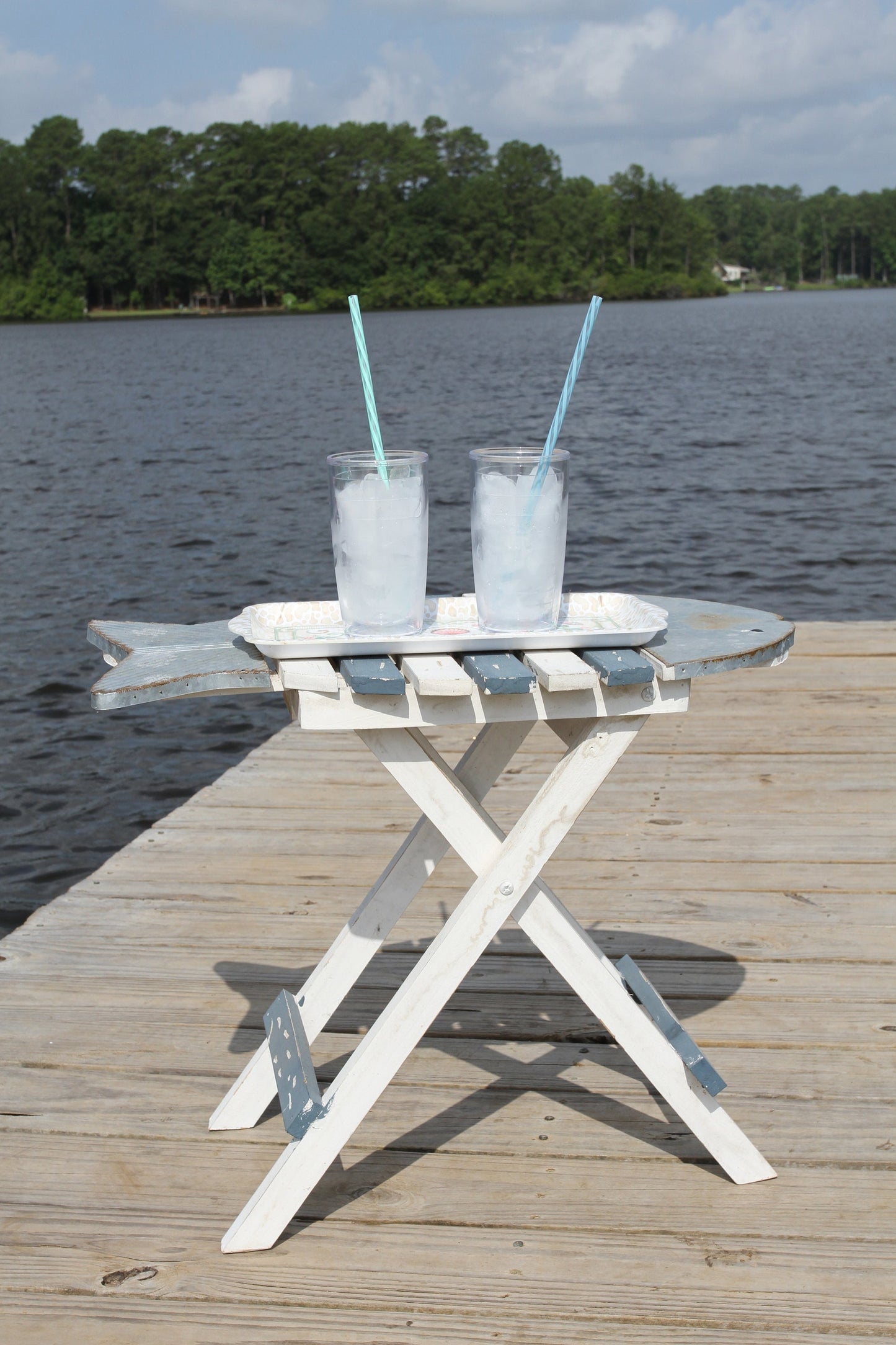 Decorative Fish Shape Folding Table, Summertime Decor Free Ship
