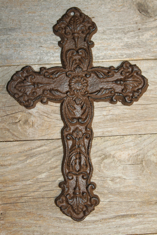 WALL HANGING CROSS,heavy, solid metal,church decor,religion and spirituality,collectible,craft supply C-15