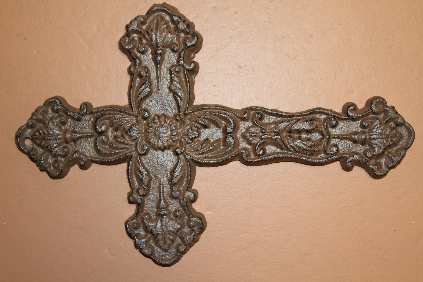 WALL HANGING CROSS,heavy, solid metal,church decor,religion and spirituality,collectible,craft supply C-15