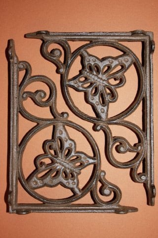 4)pcs, Butterfly shelf brackets, free shipping,  butterfly decor, butterfly  patio and garden decor, 9"  brackets, B-16