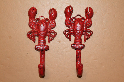 WALL HOOKS, LOBSTER, Hanging Storage, Coastal Decor, Beach Decor, Seafood Decor, Kitchen Wall Hook, Christmas Gift, Bath Decor N-07