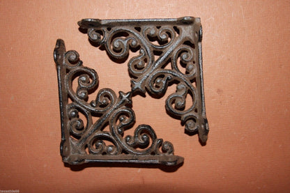 12pc) Small Shelf Brackets, corbels, shelf braces, open shelving for kitchen spices , or bathroom decor,  B-27