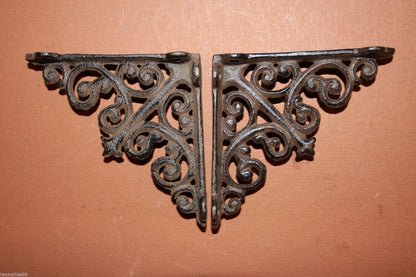 12pc) Small Shelf Brackets, corbels, shelf braces, open shelving for kitchen spices , or bathroom decor,  B-27