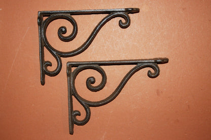 14)pcs,  elegant vintage-look cast iron shelf brackets, 6 5/8", Victorian shelf brackets, B-05