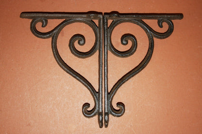 14)pcs,  elegant vintage-look cast iron shelf brackets, 6 5/8", Victorian shelf brackets, B-05