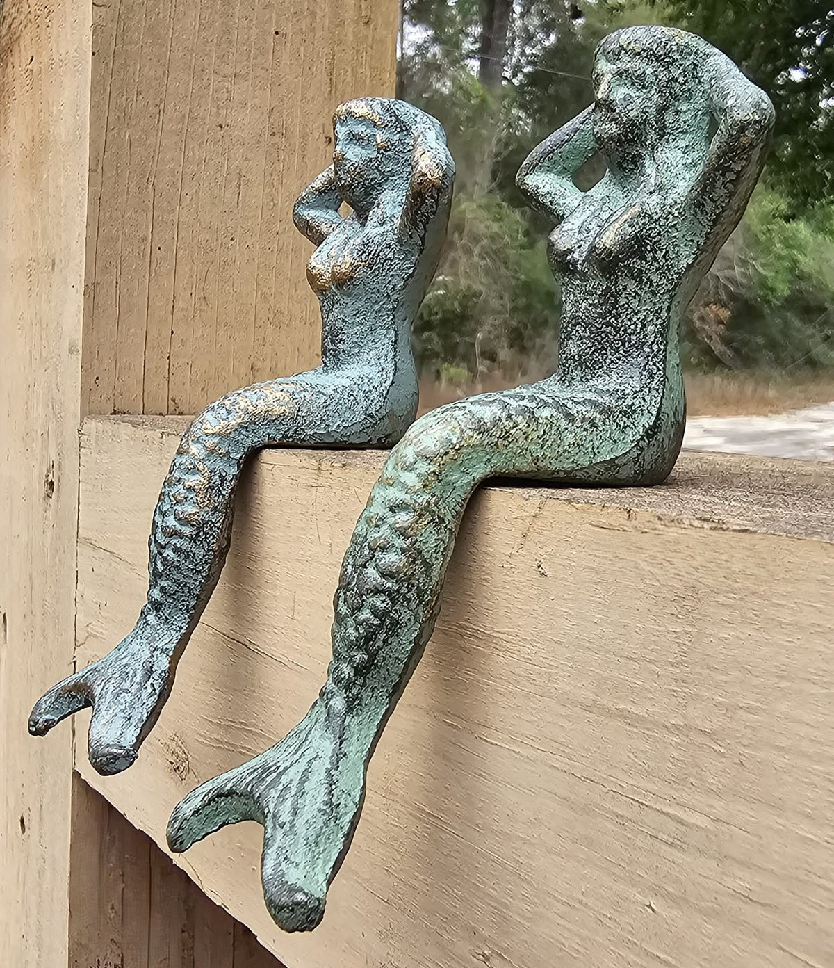 2-Whinsical Shelf Sitting MERMAIDS,Coastal Accents,Beach Decor,Mythical,Folflore,Gifts, N-68