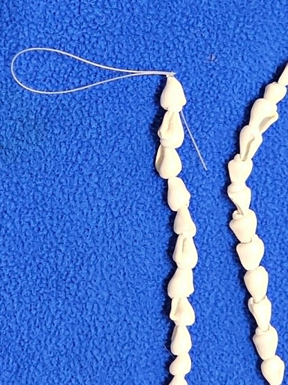 1 - Natural NASSA Seashell Garland, Tan and Cream, Matte Finish, 6 ft, for Shell Crafts and Home Decor, HG-05