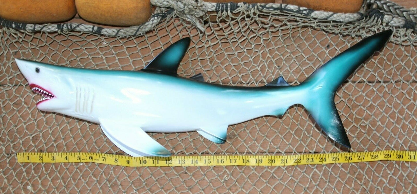 1- 28" MONSTER GREAT WHITE SHARK WALL MOUNT REPLICA,All Occasion Gifts,Outdoor Kitchen Wall Decor,