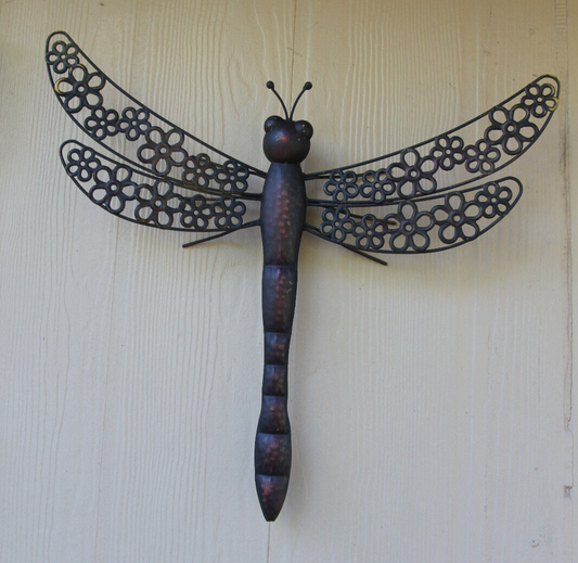 Giant Dragonfly Wall Hanging- Yard Art- Country- Farmhouse- Home And Garden Decor- Christmas- Housewarming Gift Idea- Dragonfly Decor