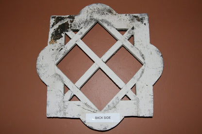 1- ROSETTA WINDOW FRAME,SolId Wood,White Detressed Look,Country Decor,Wall Hanging,Gifts
