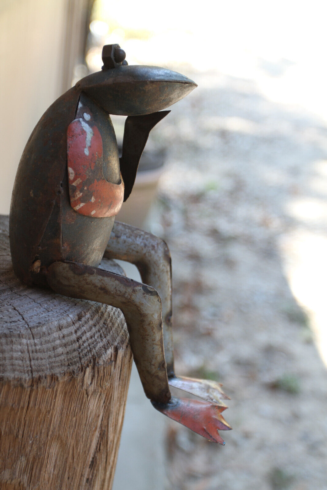 SITTING FROGS, Whimsical Yard Decor, Shelf Disply, Christmas Gift, Frog Decor, Counrty Decor  N-67B