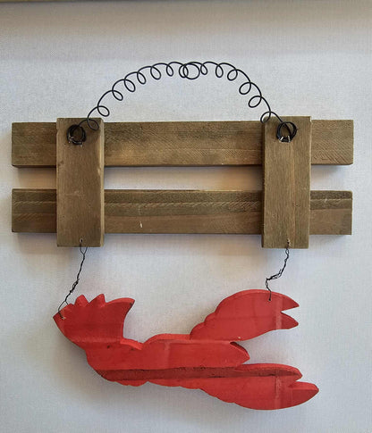 Cajun Kitchen Crawfish Wall Hanging Distressed Style Wood, SS-136